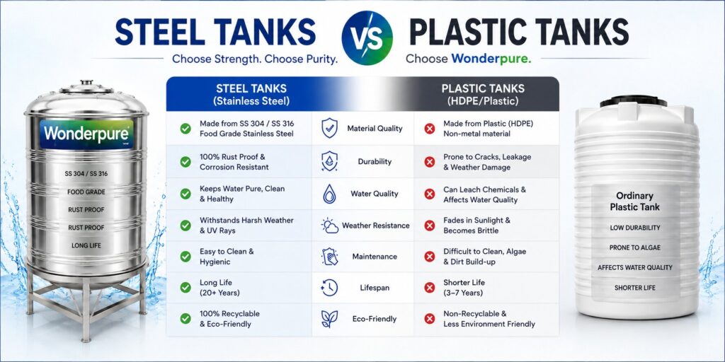 Plastic tanks vs steel tanks